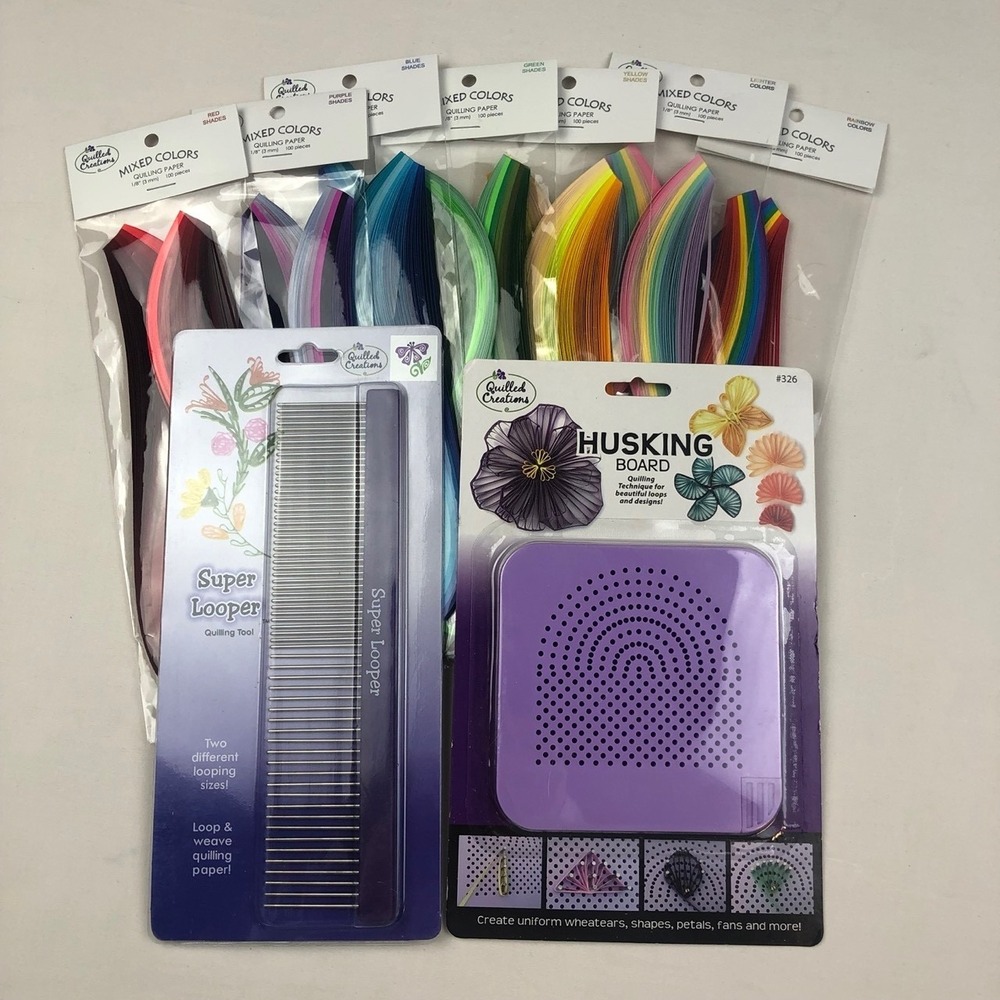 Seven -1/8" Quilling Paper colors NEW